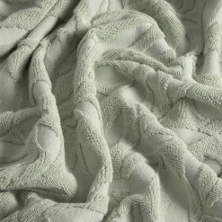 Toalla de baño algodón jacquard hojas Folior
