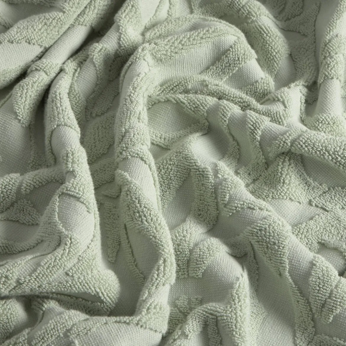Toalla de baño algodón jacquard hojas Folior