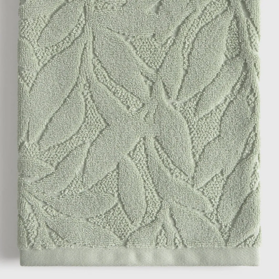 Toalla de baño algodón jacquard hojas Folior