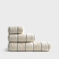 Toalla de baño algodón velour rayas Meto